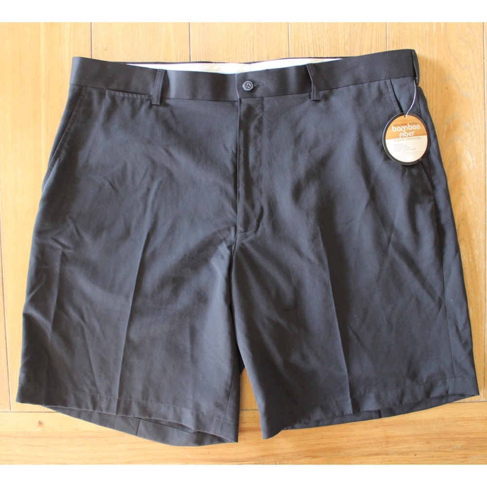 Golf Champions Tour NWT Organic Bamboo Caviar Black Golf Shorts 40W